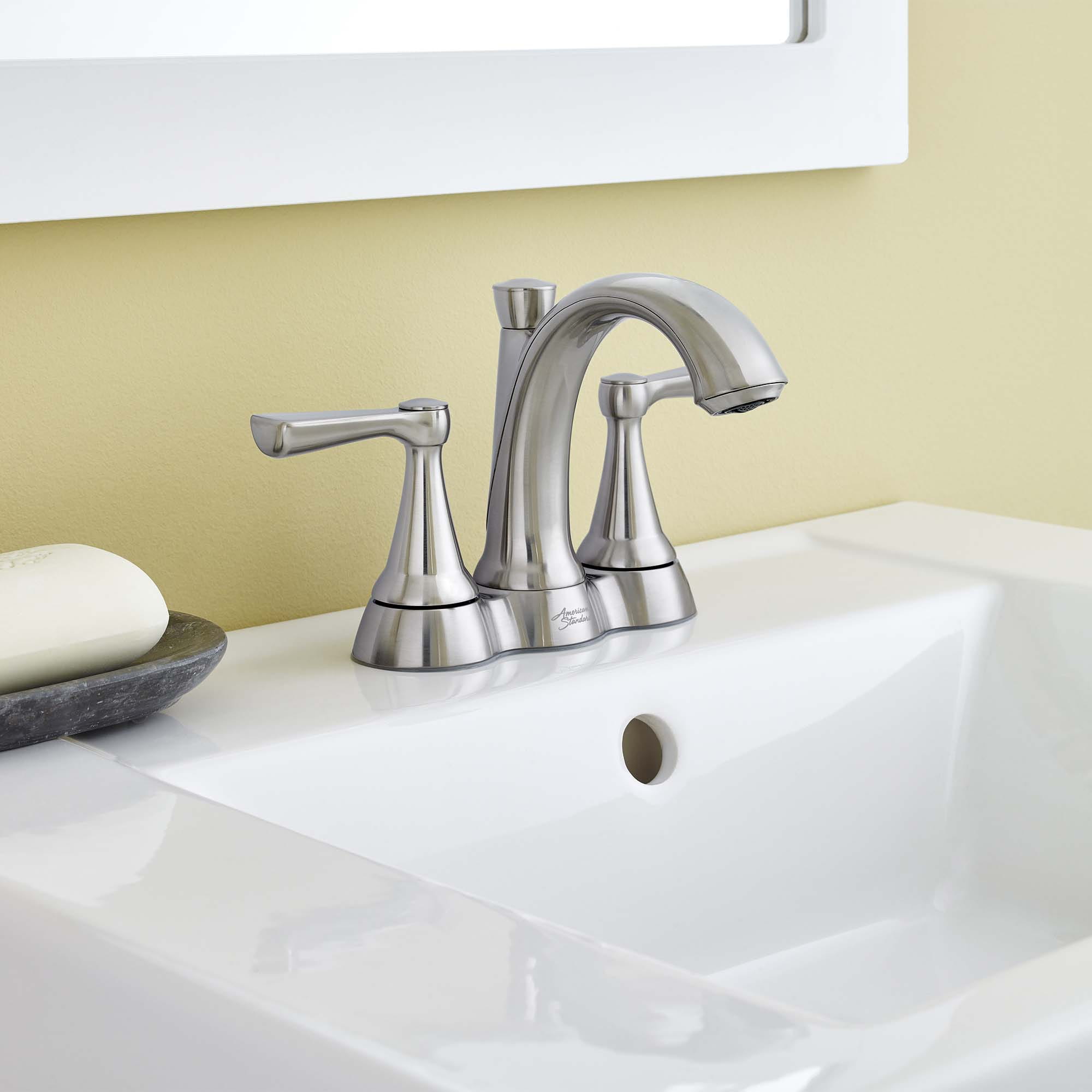 Kempton 4-In. Centerset 2-Handle Bathroom Faucet 1.2 GPM with Lever Handles